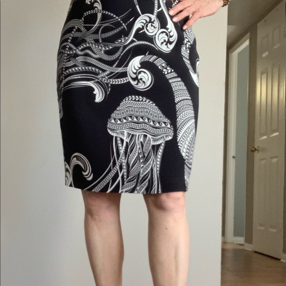 Versace black white print dress - Picture 6 of 10